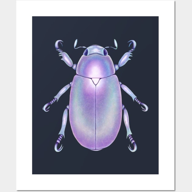 Holographic Beetle Wall Art by illucalliart